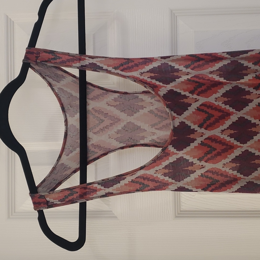 Patterned Raceback Maxi Dress - Size Small - Picture 4 of 6
